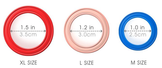 The Different Ring Size Available With Andro Vacuum Pump 
