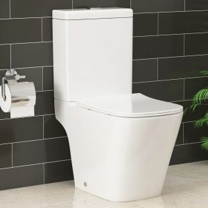 rimless closed coupled toilet