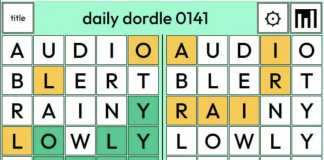 What is the answer to the Dordle 141 puzzle for today?