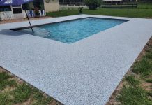 Swimming pool epoxy coating