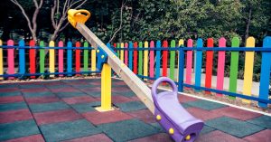 Seesaw playground equipment
